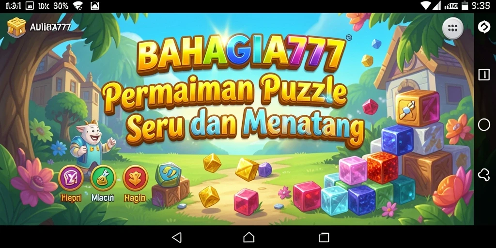 Tampilan gameplay BAHAGIA777 dengan berbagai puzzle menantang.