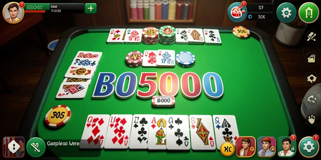 Tampilan menarik gameplay Gaple di BOS5000.
