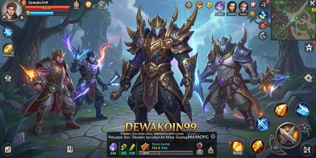 Gameplay seru DEWAKOIN99 di dunia MMORPG yang kaya.