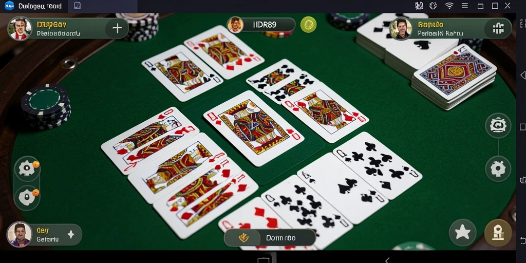 Tampilan gameplay Gaple yang menarik dan intuitif.