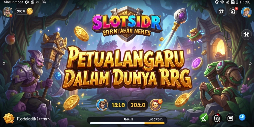 Screenshot utama SLOTSIDR menampilkan aksi epik di dunia RPG.