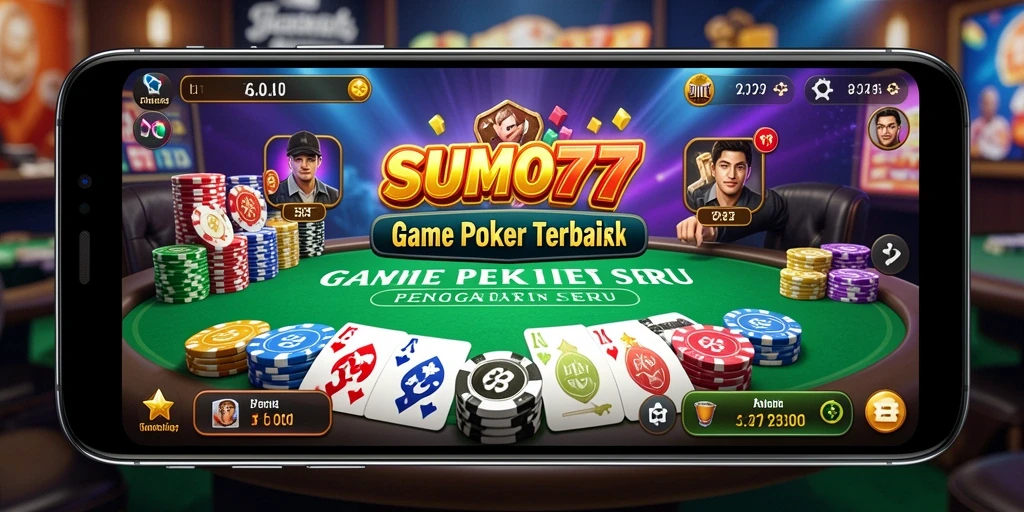 Screenshot utama SUMO777 menunjukkan gameplay seru di poker.