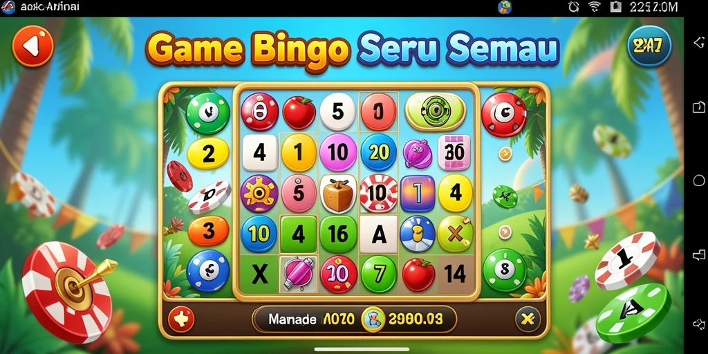 Screenshot V07 menampilkan gameplay Bingo yang seru dan menghibur.